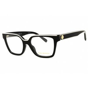 Tory Burch TY2148U Eyeglasses Black Ivory Acetate Rectangle